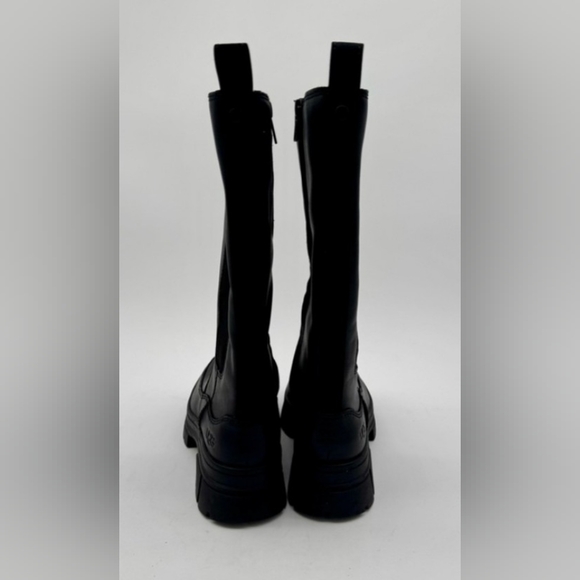 UGG Black Leather Ashton High Chelsea Winter Boots Size 7 - Picture 6 of 8